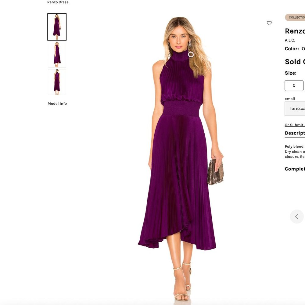 A.L.C. Renzo Pleated Dress